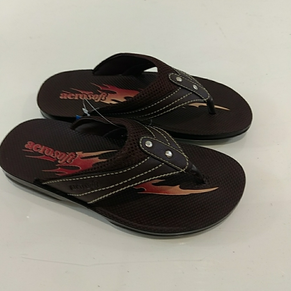 Aerosoft Mens Shark Brown Sandals, New